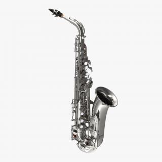 3D Silver Saxophone