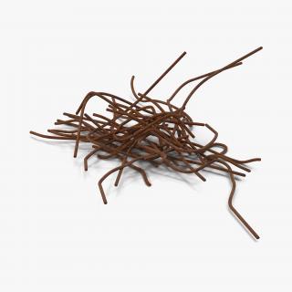 3D model Messy Pile of Rusty Rebar