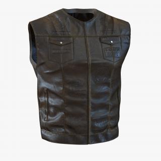 3D Leather Biker Vest Generic 2 model