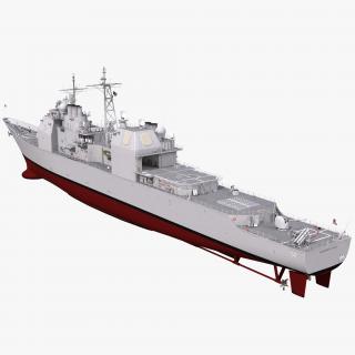 3D Ticonderoga Class Cruiser Bunker Hill CG-52 model