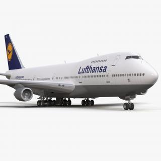 3D model Boeing 747-200B Lufthansa