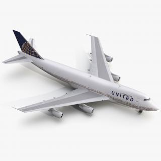 Boeing 747-200B United 3D