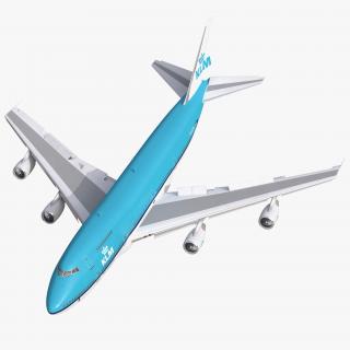 3D Boeing 747-200B KLM Rigged