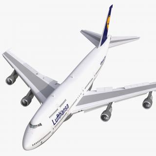 3D Boeing 747-300 Lufthansa Rigged