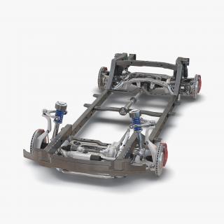 SUV Chassis Frame 2 3D model