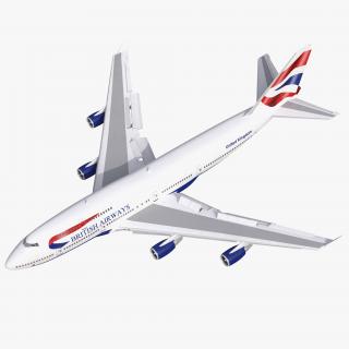 Boeing 747-400 British Airways Rigged 3D