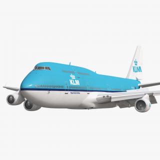 3D model Boeing 747-400 KLM Rigged