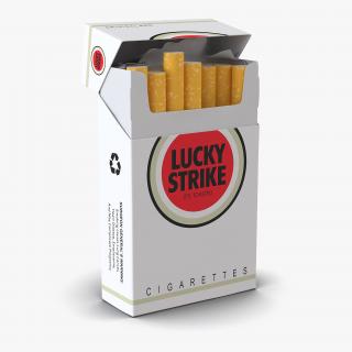 3D Opened Cigarettes Packs Collection 2