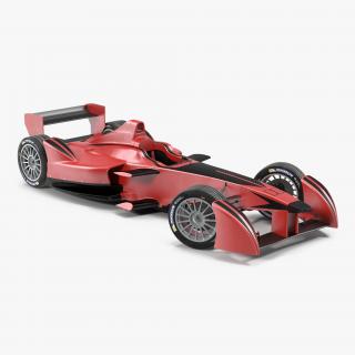 3D Formula E Race Car Generic Rigged model