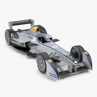 Formula E Race Car Qualcomm 3D