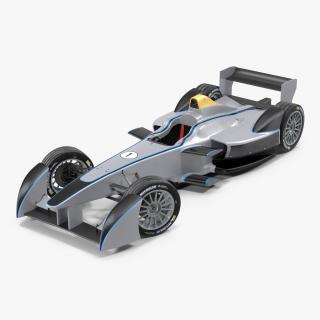 3D model Formula E Race Car Generic 3 Rigged