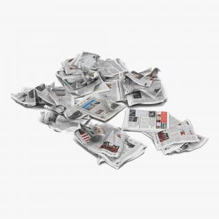 3D Newspaper Litter 4 model