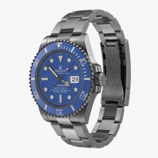 3D Rolex Submariner Date 2 Blue Dial model