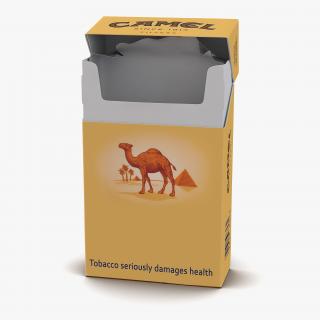 3D model Opened Cigarettes Pack Camel 2