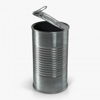 3D Open Empty Tin Can model