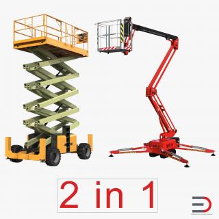 Scissor Lifts Collection 3D model