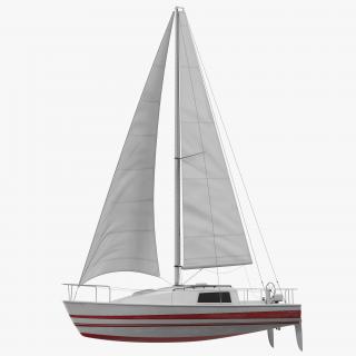 Small Sailing Yacht 3D model