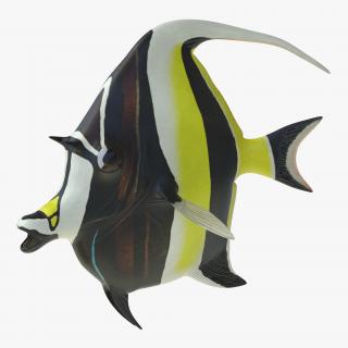 Moorish Idol Fish Pose 2 3D model