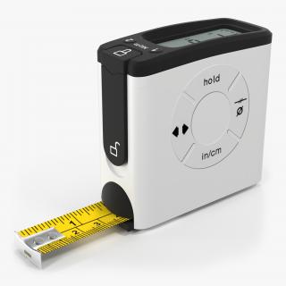 3D Digital Tape Measure White