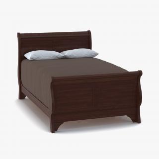 Mahogany Bed 3 3D model