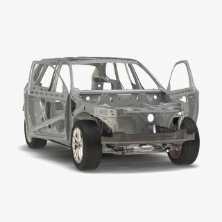 3D SUV Frame with Chassis Rigged 2