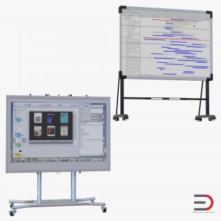 Interactive Whiteboards Collection 3D model