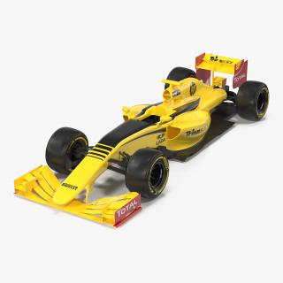 Formula One Car Yellow 3D