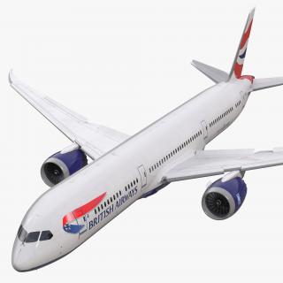 3D Boeing 787-9 Dreamliner British Airways Rigged