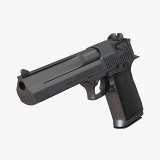 Pistol IMI Desert Eagle Black 3D model