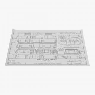 3D House Blueprints 3 model