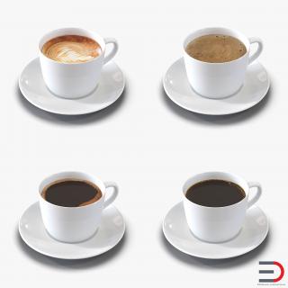 Coffee Cups Collection 3D