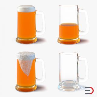 3D model Beer Mugs Collection