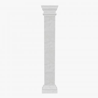 3D Pilaster Doric Greco Roman 3 model