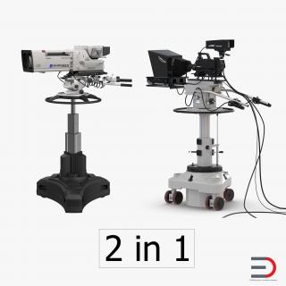 3D TV Studio Cameras Collection model