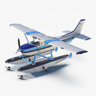 3D Cessna 182 Skylane on Floats model