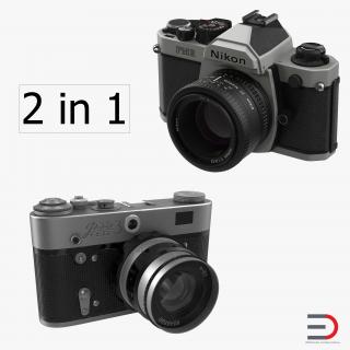 3D Vintage Cameras Collection