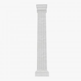 3D Pilaster Doric Greco Roman 2 model