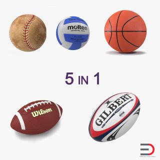 Sport Balls Collection 4 3D model