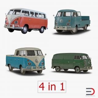 3D Volkswagen Type 2 Collection model