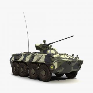 BTR 80A Rigged 3D model