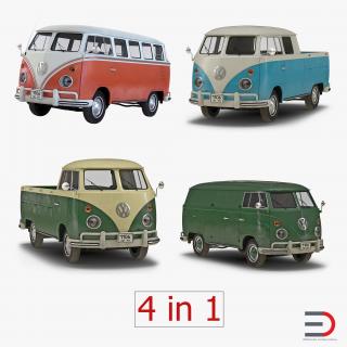 Volkswagen Type 2 Simple Interior Collection 3D model