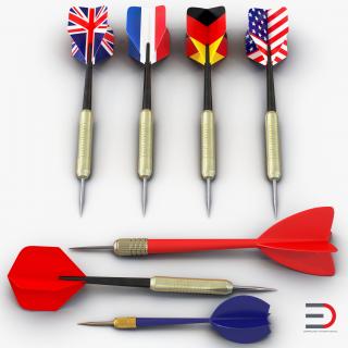 3D Dart Needles Collection model