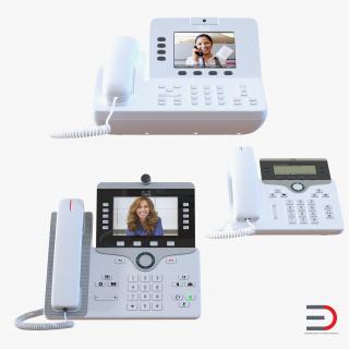 3D Cisco IP Phones Collection