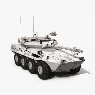 3D model Wheeled Tank Destroyer B1 Centauro White