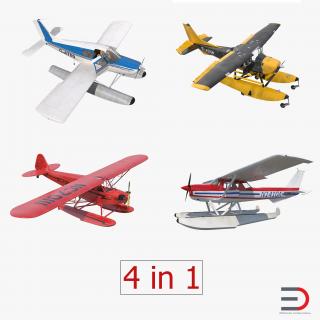 Seaplanes Rigged Collection 2 3D model