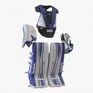 3D Hockey Goalie Protection Kit Blue model