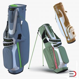 Golf Bags Collection 3 3D