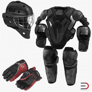 3D Hockey Protective Gear Kit 2 model