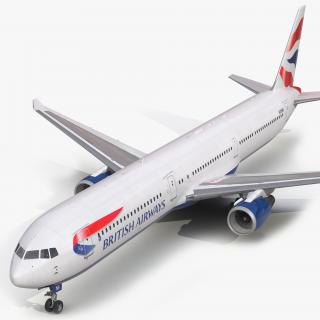 Boeing 767-400ER British Airways 3D