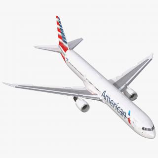 3D Boeing 767-400ER American Airlines Rigged